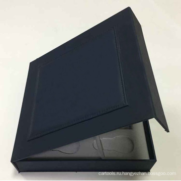 Кожаная упаковочная коробка для роскошной кожи MDF для подарочных наборов